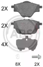 Abs (35019) Комплект тормозных колодок